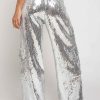 Women Sans Souci Pants | Sequin Cargo Pants Silver