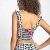 Women Sans Souci Crop Tops | Floral Checker Tank Top