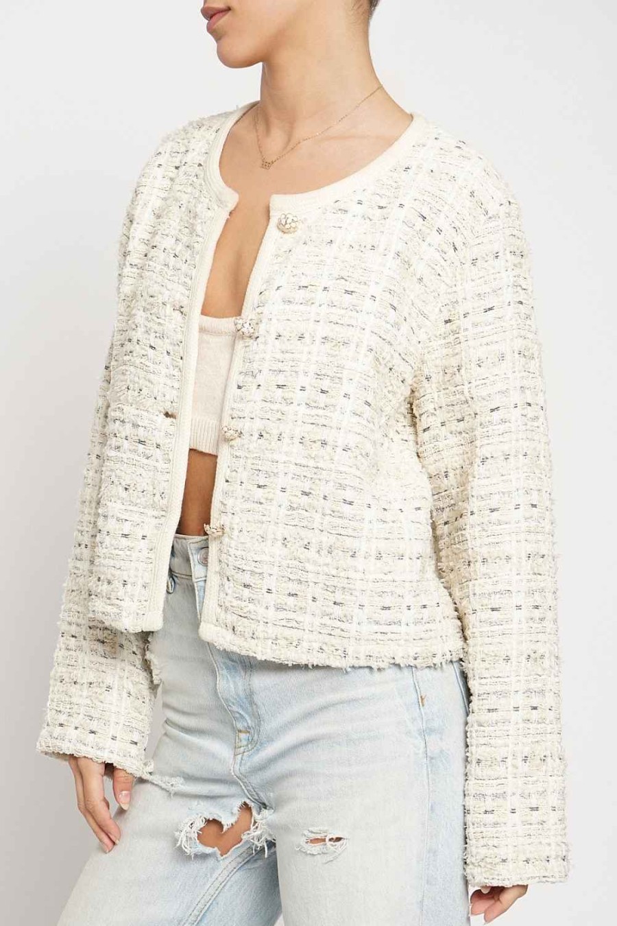 Women Sans Souci Jackets | Boucle Jacket With Binding