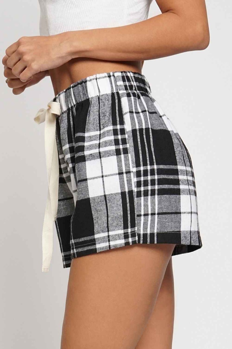 Women Sans Souci Shorts | Plaid Pj Shorts