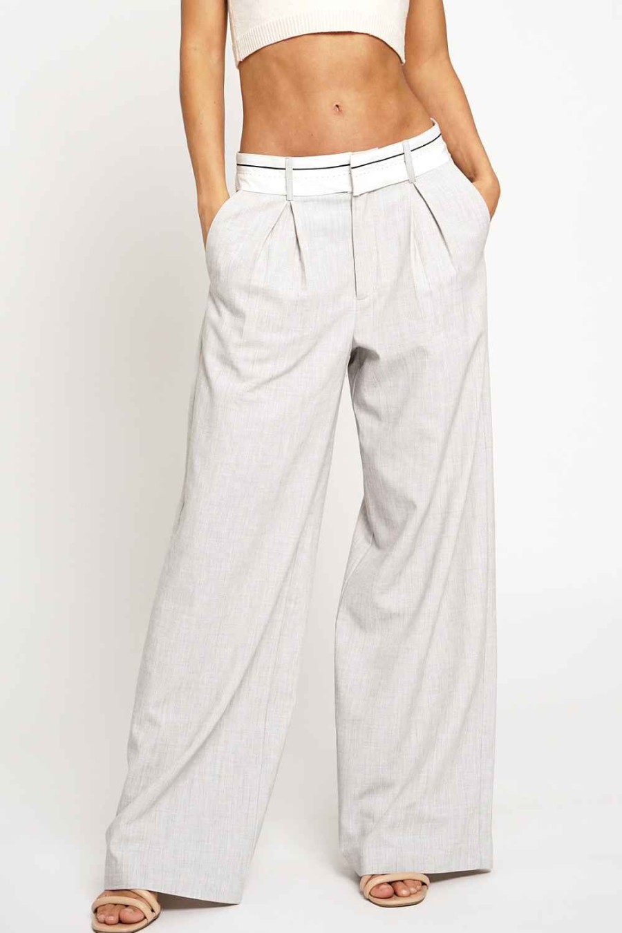 Women Sans Souci | Folded Waistband Trousers