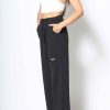 Women Sans Souci Pants | Laser Cut Sweatpants Black