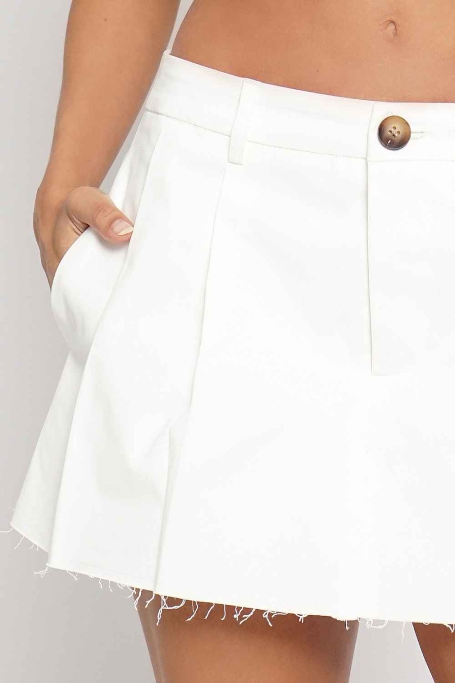 Women Sans Souci Skirts | Raw Edge Pleated Skort