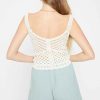 Women Sans Souci Sleeveless Tops | Crochet Cami Top Natural