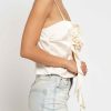 Women Sans Souci Sleeveless Tops | Rosette Satin Cami