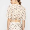 Women Sans Souci 1/2 Sleeve Tops | Button Down Crop Top