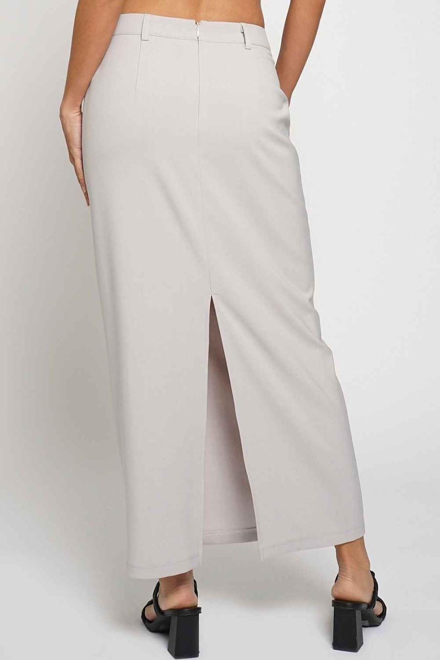 Women Sans Souci Skirts | Back Slit Maxi Suit Skirt