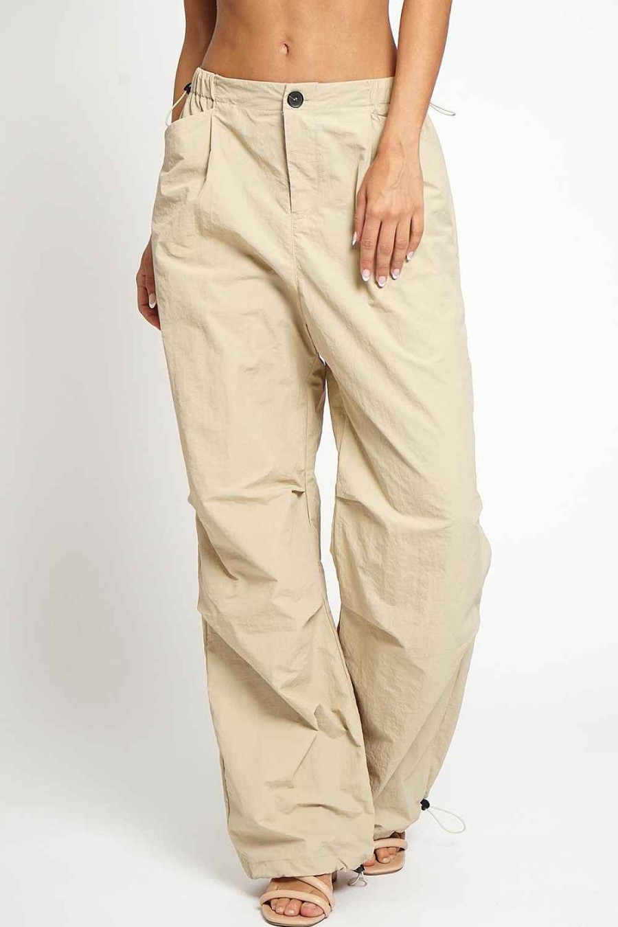 Women Sans Souci Pants | Pull Cord Nylon Cargo Pants