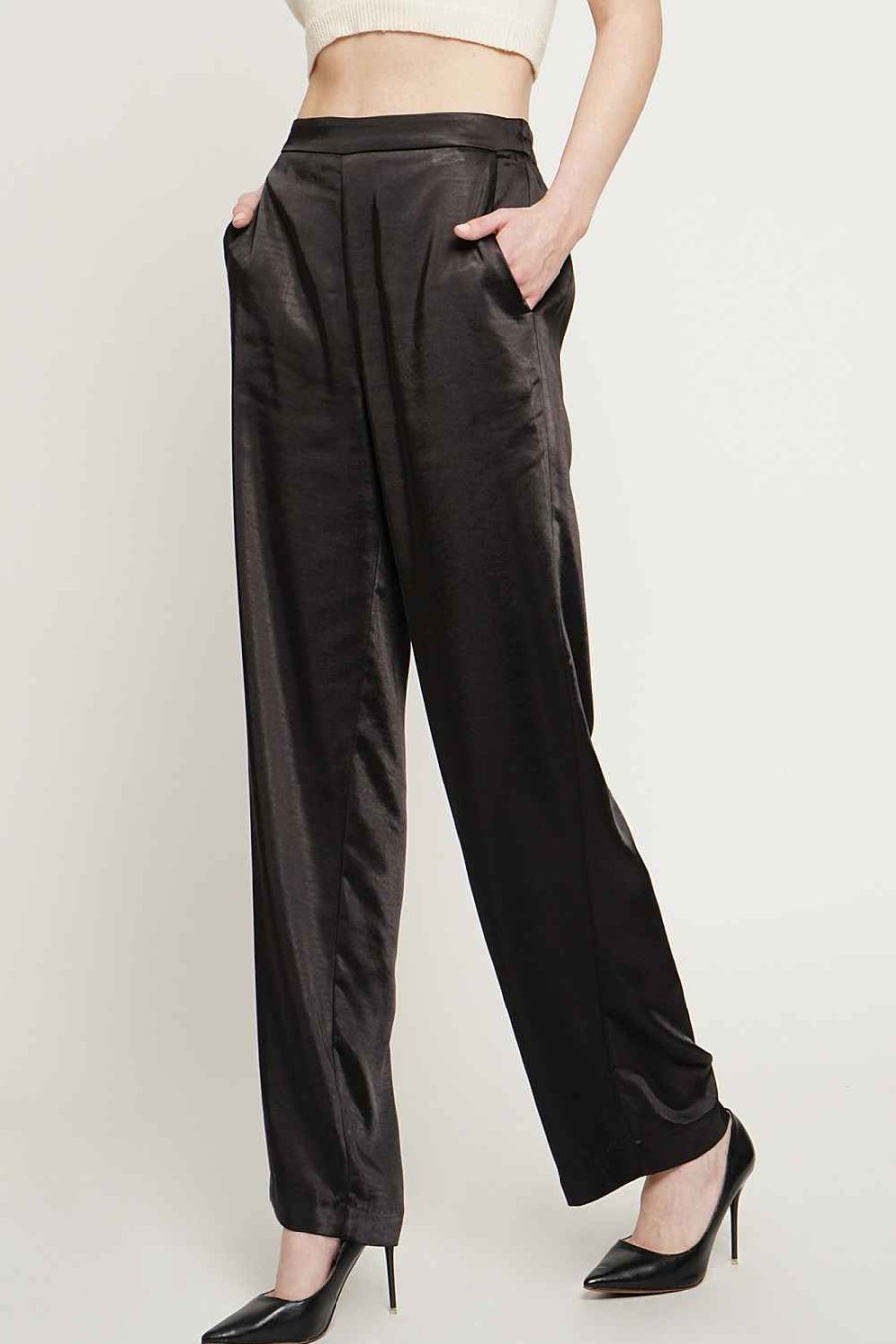 Women Sans Souci Pants | Satin Pull-On Trouser