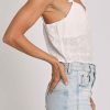 Women Sans Souci Strapless Tops | Ruffle Wing Cami Top