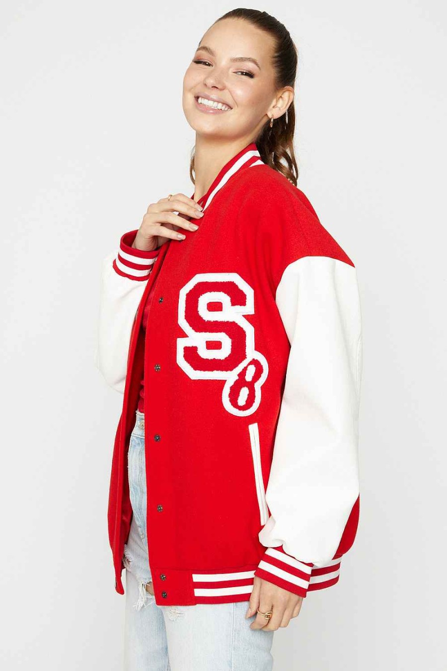 Women Sans Souci Jackets | Ssu Varsity Jacket