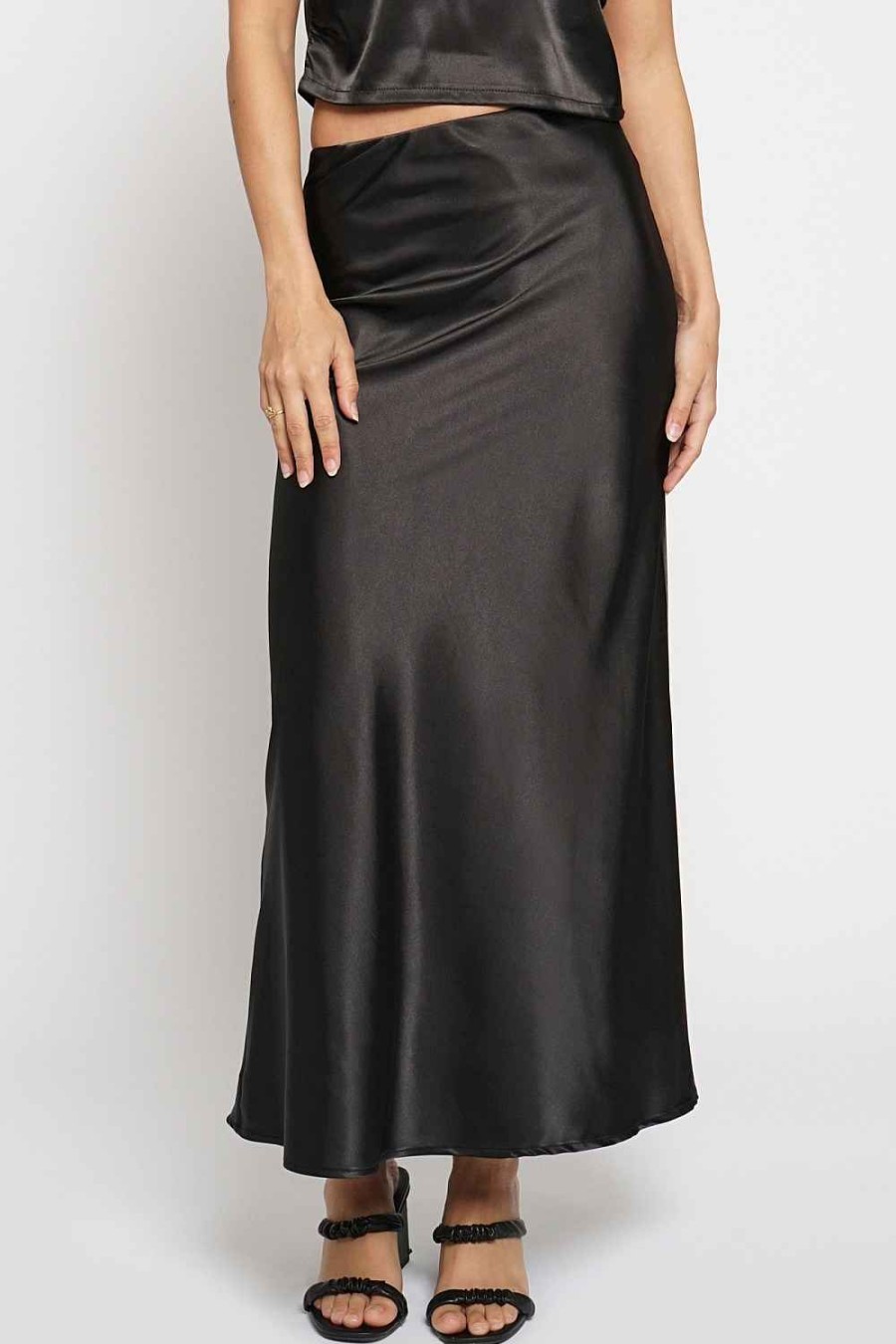 Women Sans Souci | Satin Bias Maxi Skirt