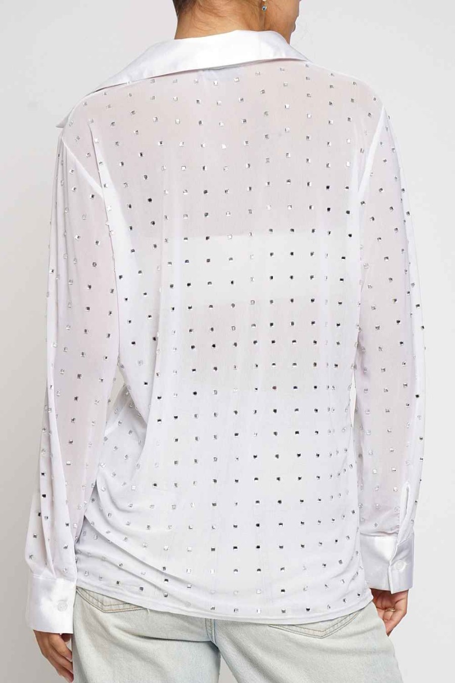 Women Sans Souci Long Sleeve Tops | Mirror Button Down Shirt