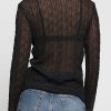 Women Sans Souci Long Sleeve Tops | Textured Mesh Long Sleeve Top