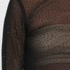 Women Sans Souci Shirts & T-Shirts | Hot Fix Long Sleeve Mesh Top