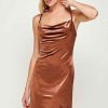 Women Sans Souci Mini Dresses | Velvet Cowl Mini Dress