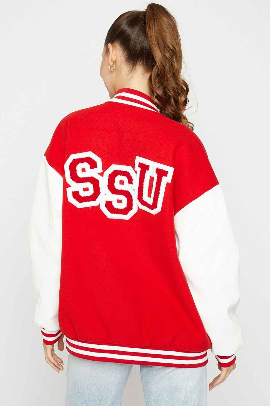 Women Sans Souci Jackets | Ssu Varsity Jacket