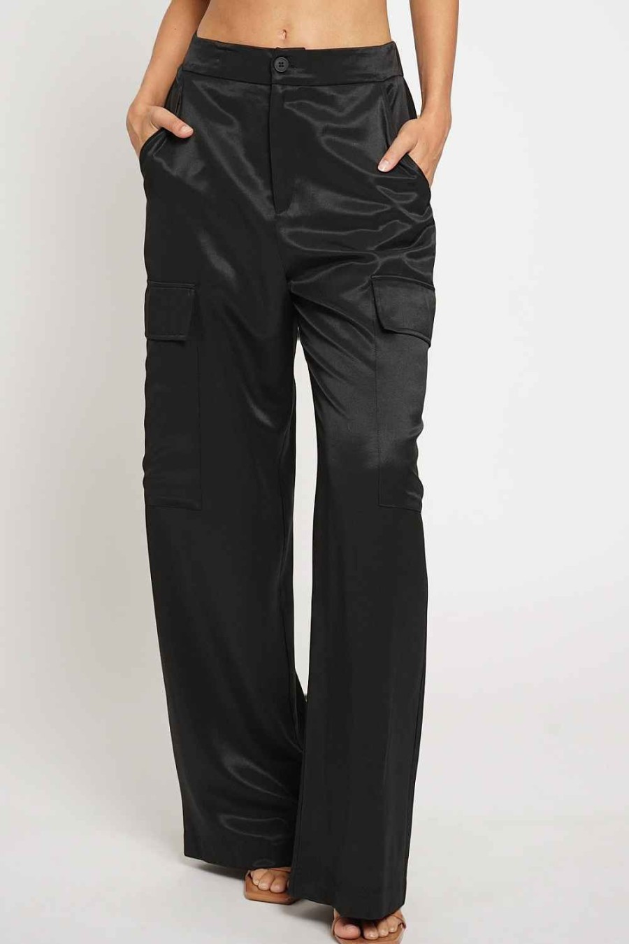 Women Sans Souci Pants | Satin Cargo Pants