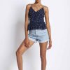 Women Sans Souci Sleeveless Tops | Button Up Ruffle Cami