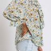 Women Sans Souci 3/4 Sleeve Tops | Floral Print Ruffle Blouse