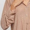 Women Sans Souci Long Sleeve Tops | Rhinestone Button Down Shirt