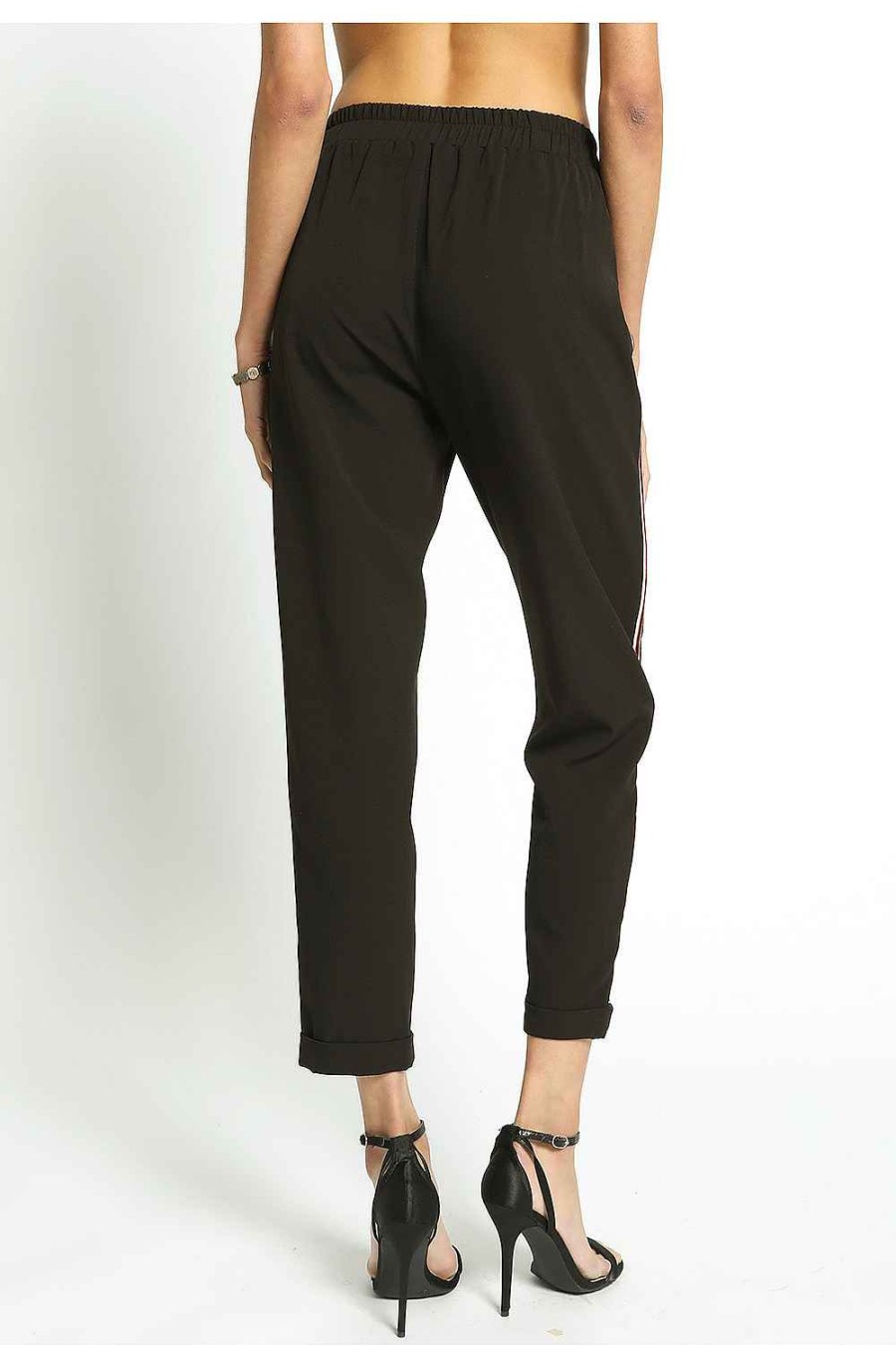 Women Sans Souci Pants | Cuffed Pants With Side Tape