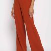 Women Sans Souci Pants | Self Tie Slacks Rust