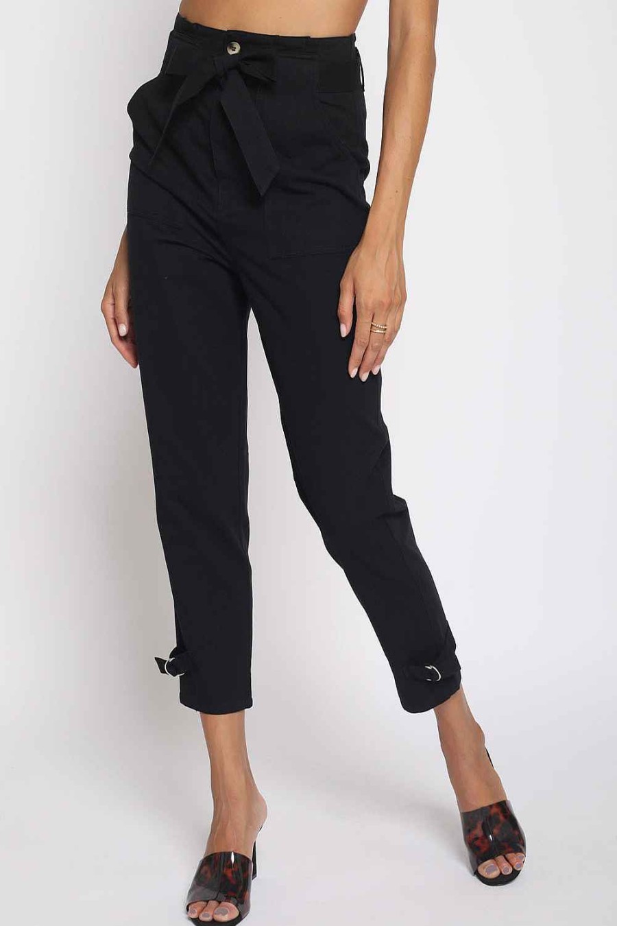 Women Sans Souci Pants | High Waist Adjustable Pants Black