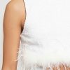 Women Sans Souci Sleeveless Tops | Cropped Feather Sequin Top