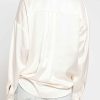 Women Sans Souci Shirts & T-Shirts | Satin Double Button Down Top