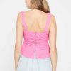 Women Sans Souci Sleeveless Tops | Shirred Button Cami Top