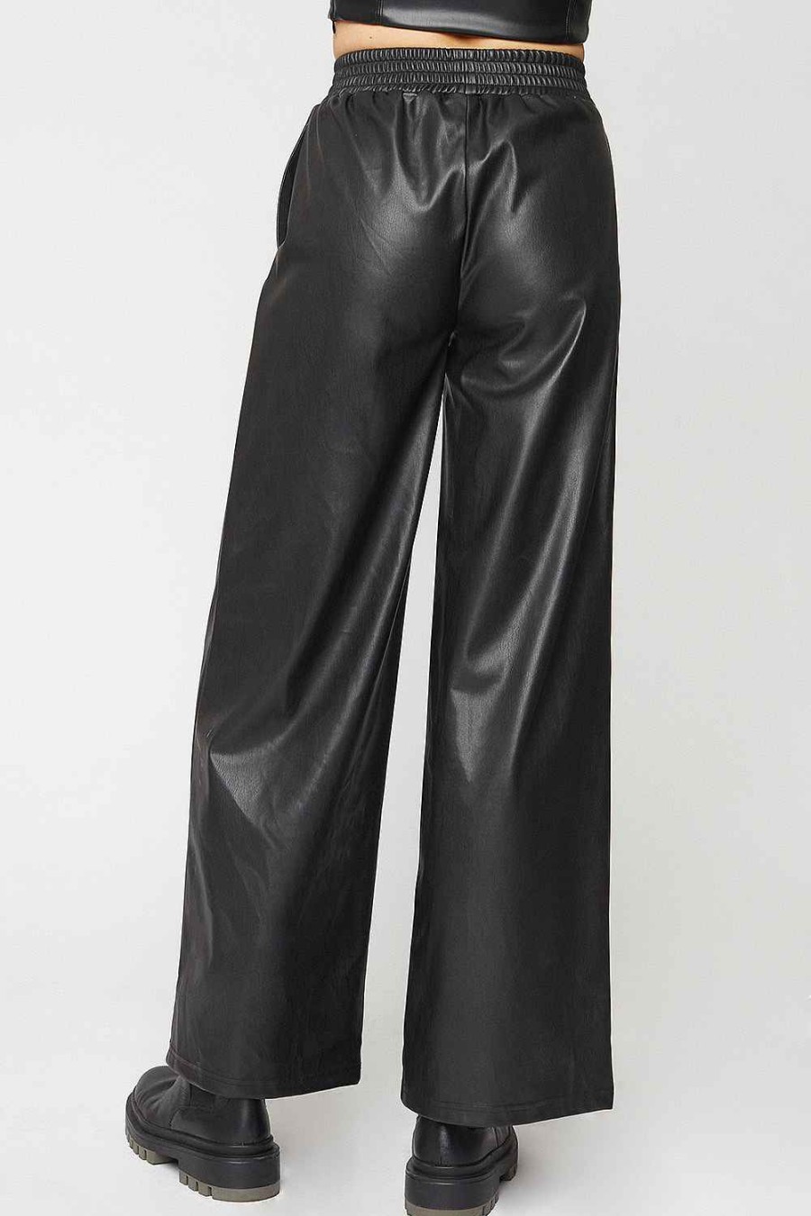 Women Sans Souci Pants | Pull On Pu Pants