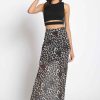 Women Sans Souci High-Waisted | Sheer Print Skirt Leopard