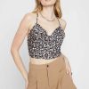 Women Sans Souci Sleeveless Tops | Floral Cross Tied Top