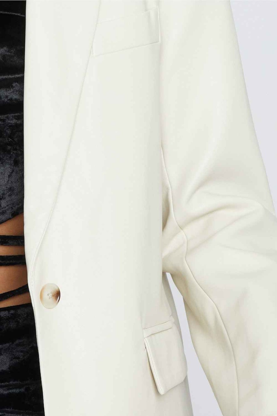 Women Sans Souci Jackets | Oversized Pu Blazer