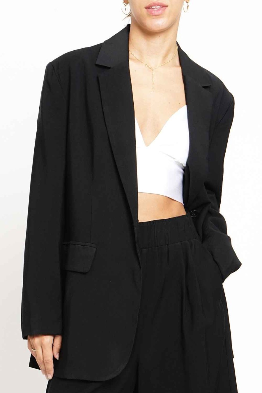 Women Sans Souci Jackets | Oversized Single Blazer