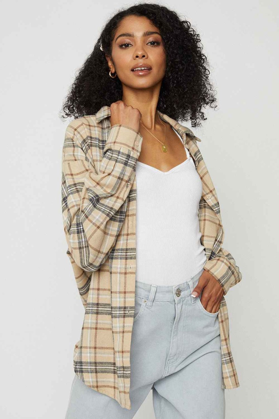 Women Sans Souci Long Sleeve Tops | Oversized Shirt