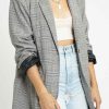 Women Sans Souci Jackets | Oversized Plaid Blazer