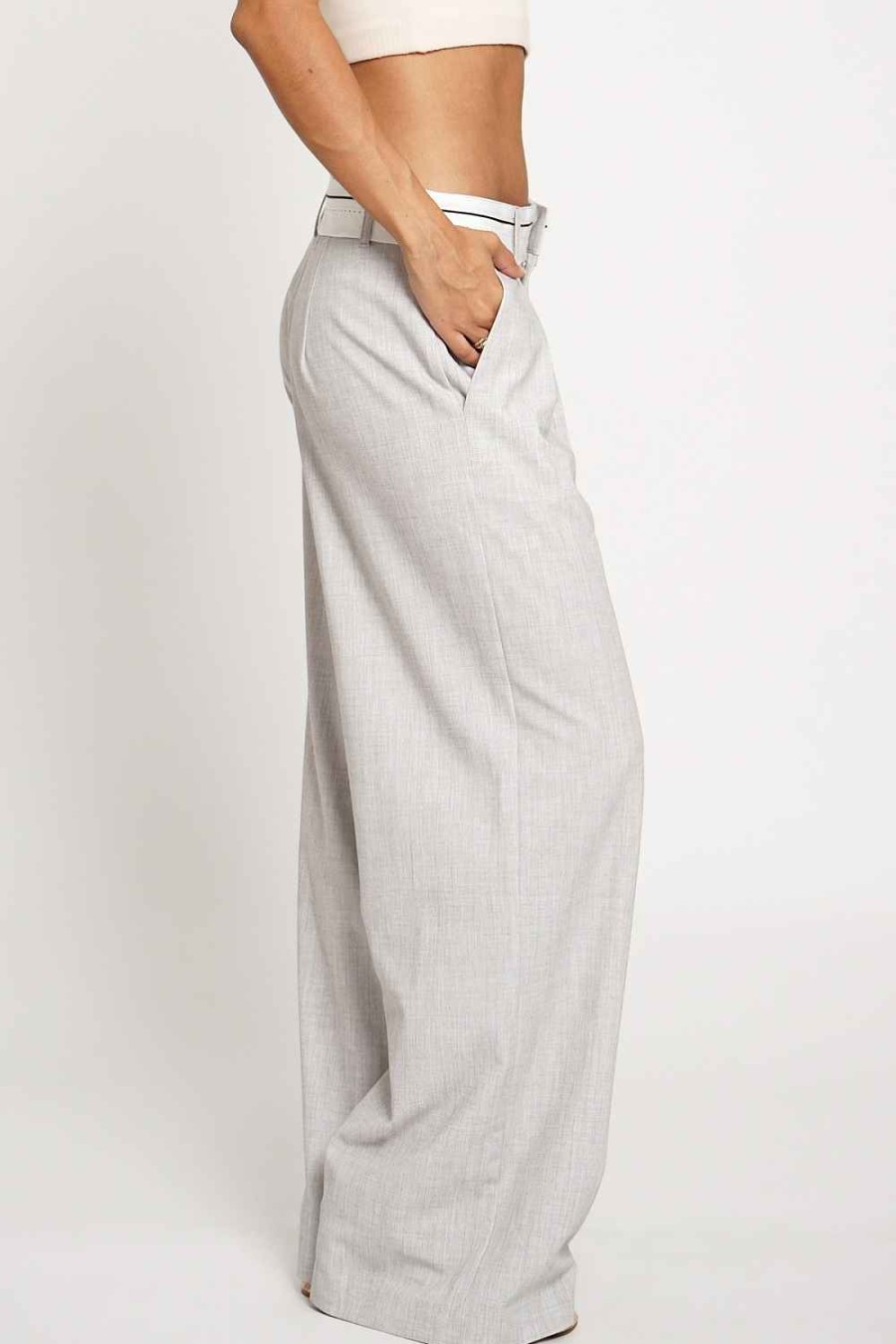 Women Sans Souci Pants | Folded Waistband Trousers