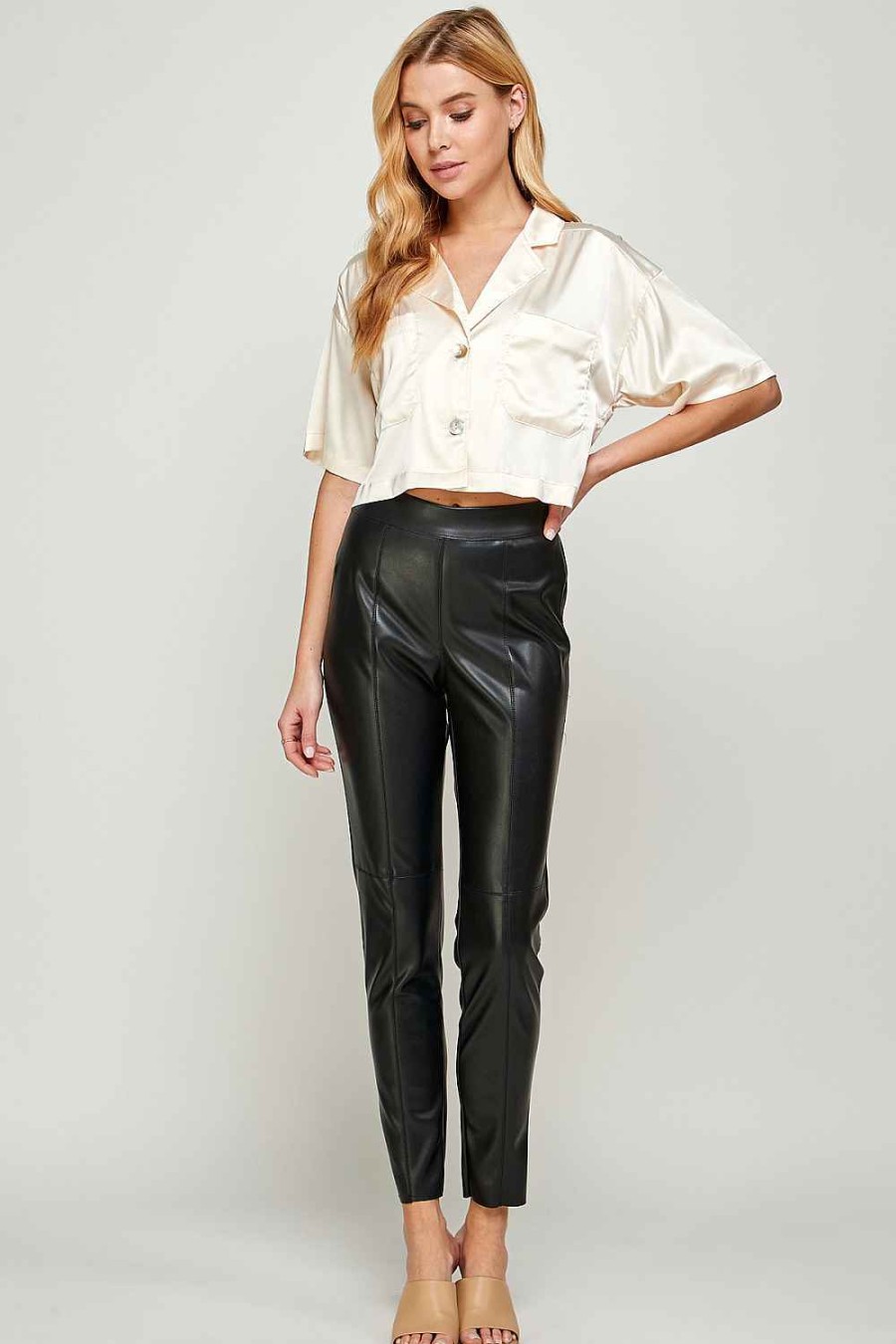 Women Sans Souci Crop Tops | Satin Resort Shirt