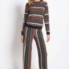 Women Sans Souci Long Sleeve Tops | Dark Stripe Long Sleeve Top Multi