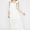 Women Sans Souci Maxi Dresses | Smocked Ruffle Long Dress White