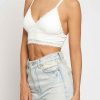 Women Sans Souci Crop Tops | Lace Trim Knit Bralette