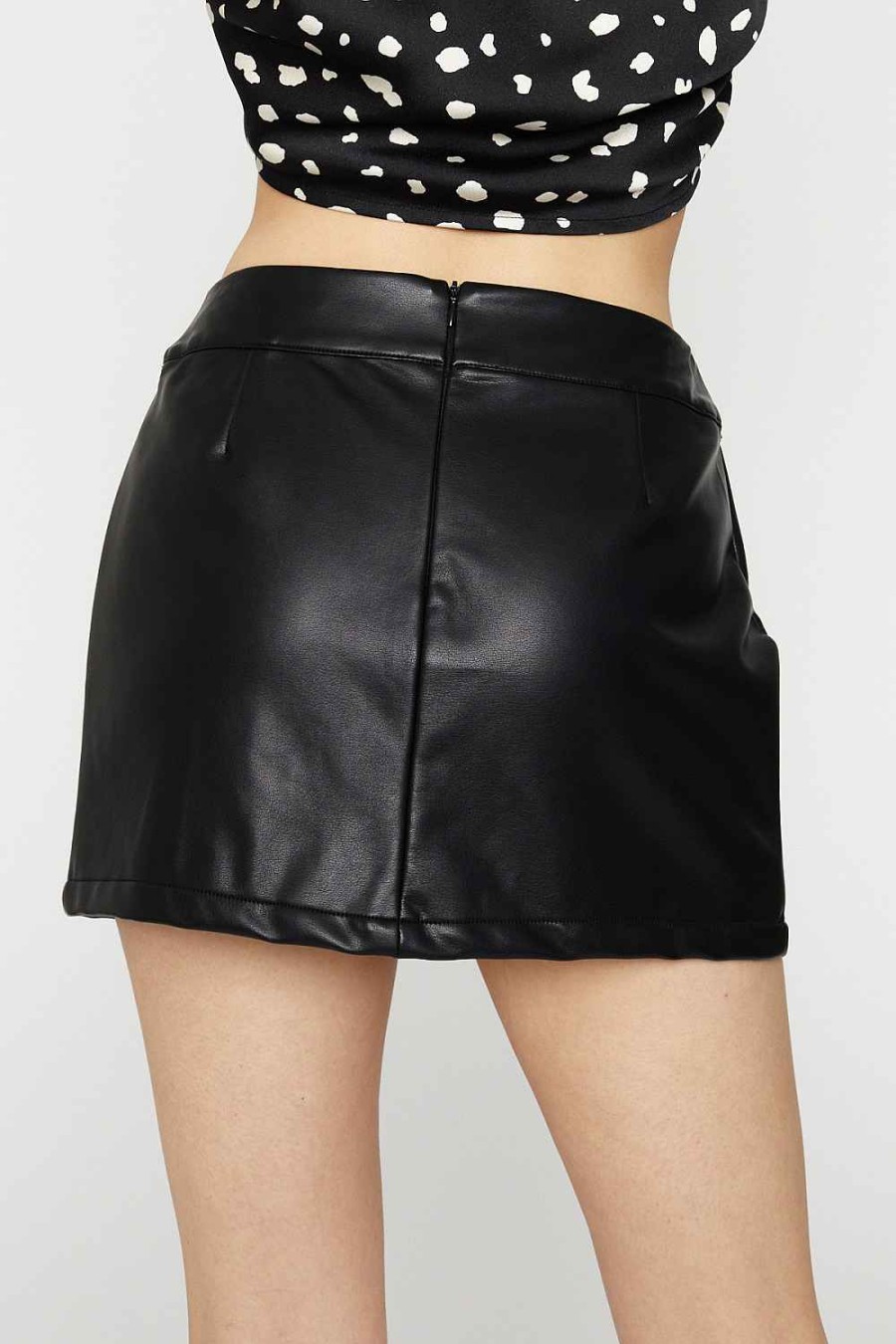 Women Sans Souci Skirts | Pu Micro Mini Skirt Black