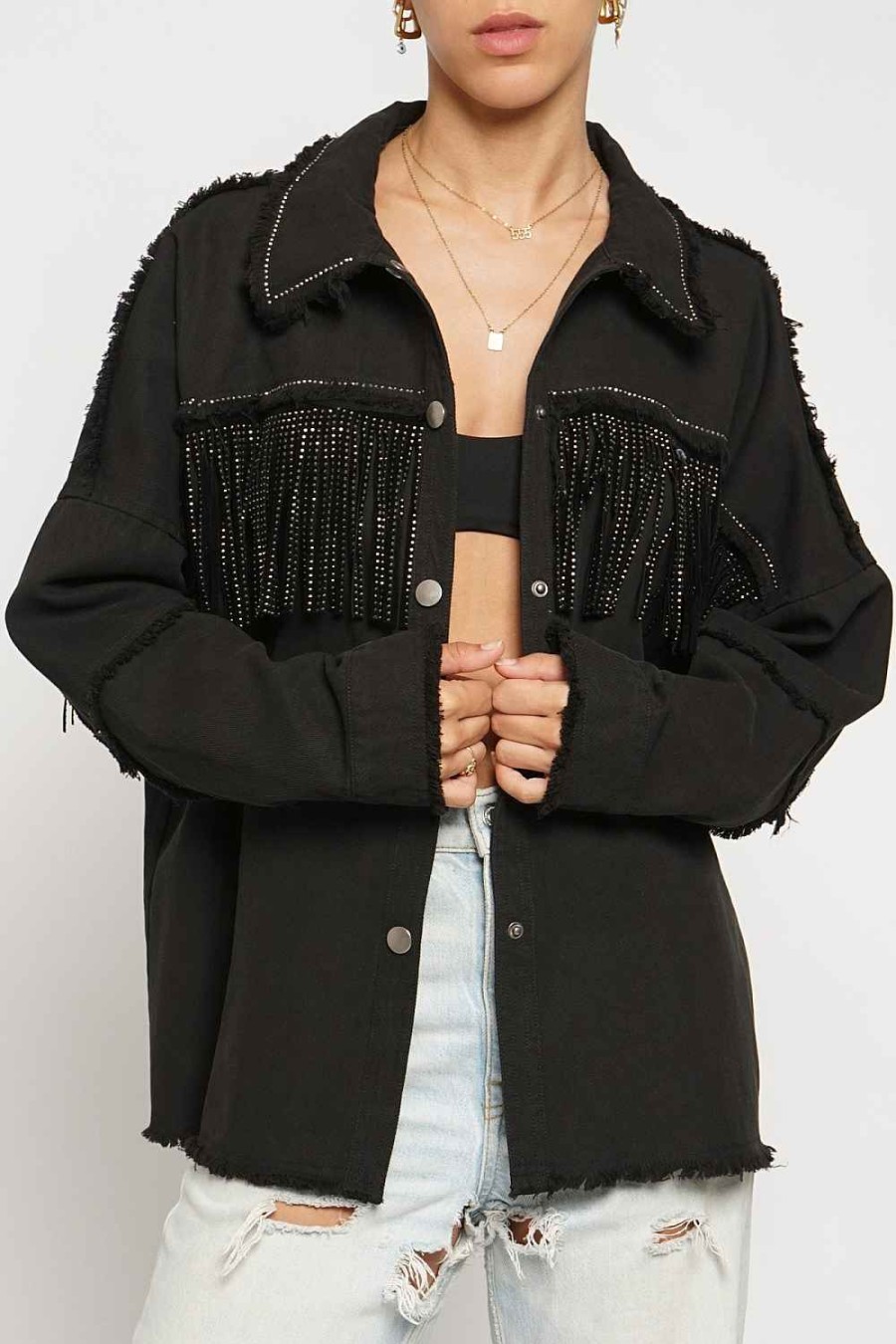 Women Sans Souci Jackets | Fringed Jacket