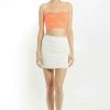 Women Sans Souci Strapless Tops | Knit Back Zip Tube Top