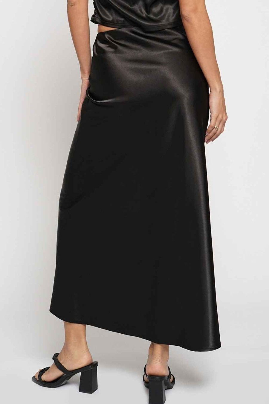 Women Sans Souci Skirts | Satin Bias Maxi Skirt