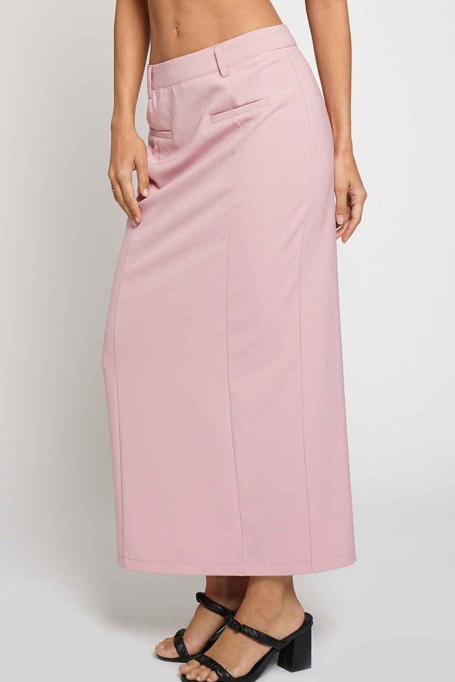 Women Sans Souci Skirts | Back Slit Maxi Suit Skirt