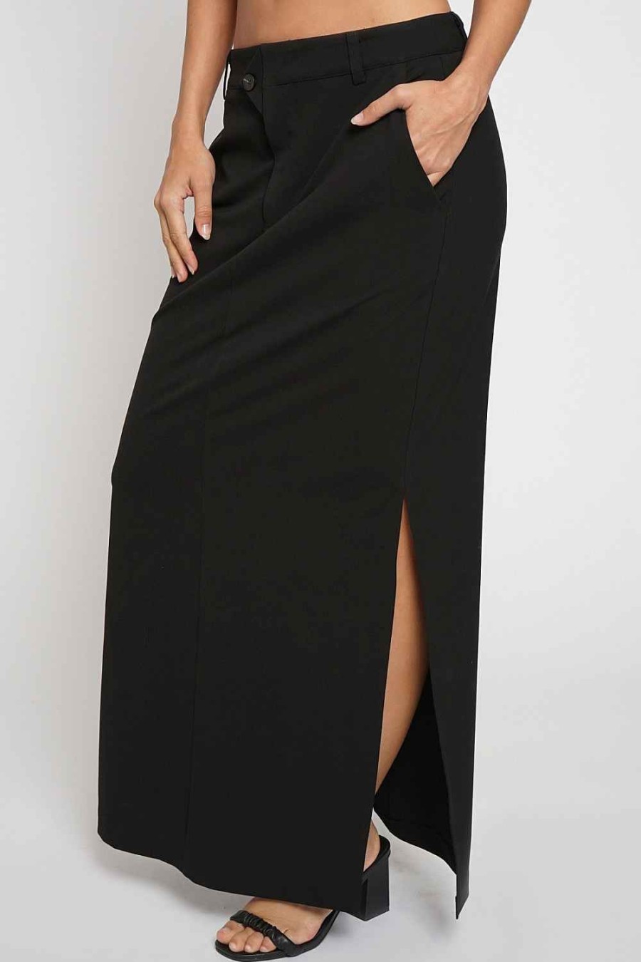 Women Sans Souci Skirts | Accent Tab Maxi Skirt