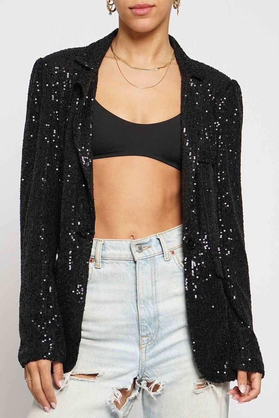 Women Sans Souci | Sequin Blazer With Pockets